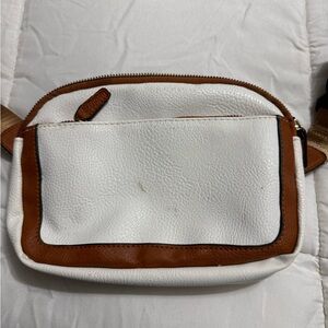 White and Brown Crossbody Bag